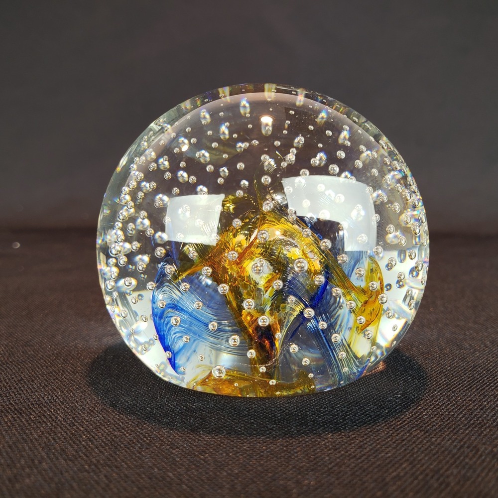 Caithness Reflections 1992 Controlled Bubbles Paperweight Scotland Collectors - Picture 9 of 10